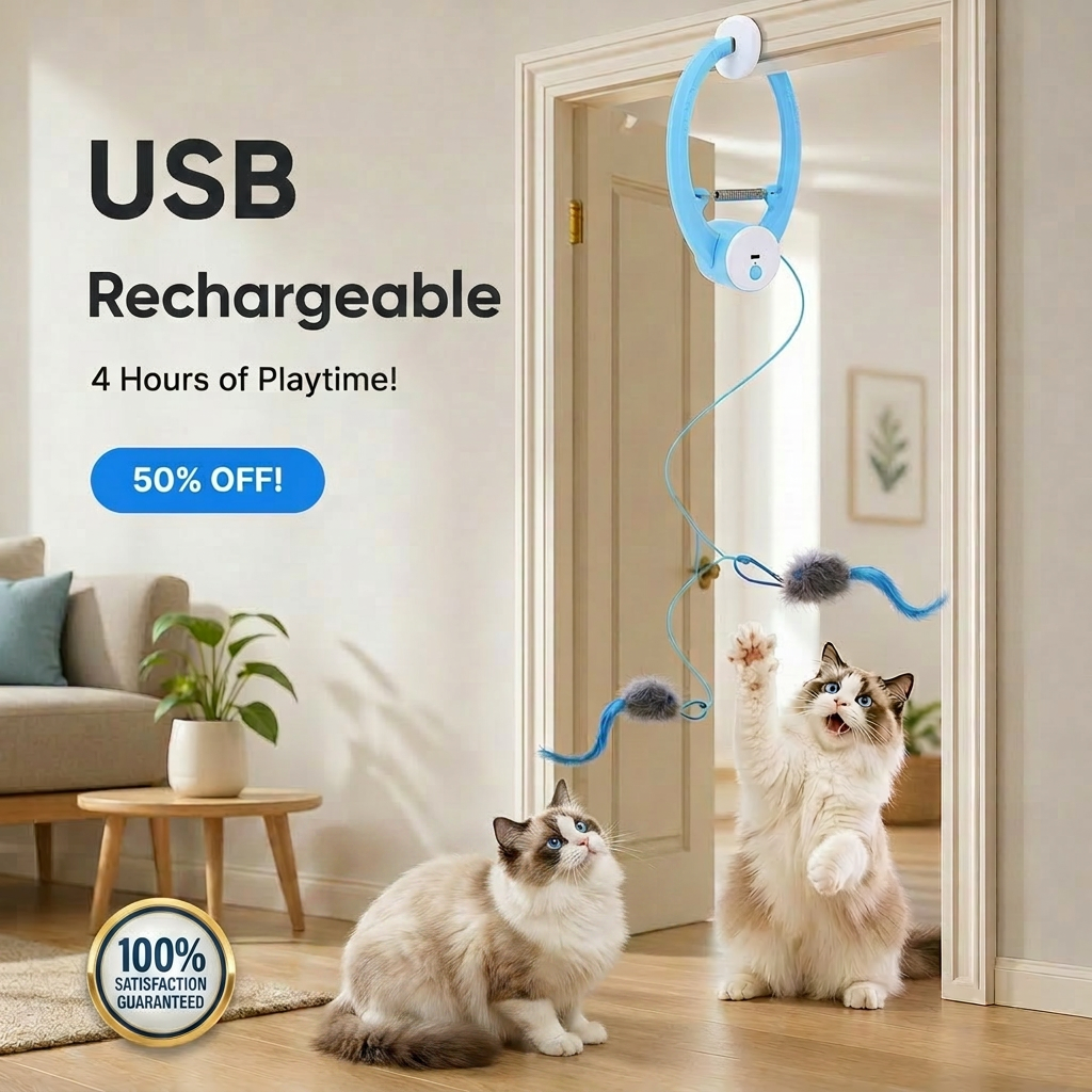 Electric USB Rechargeable Interactive Cat Toy