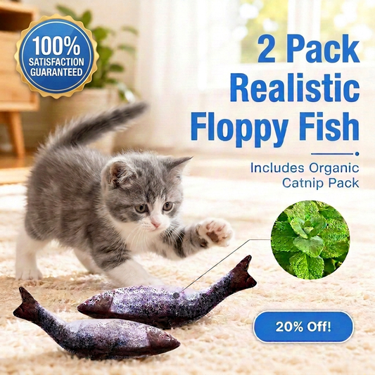 2 Pack Realistic Floppy Fish